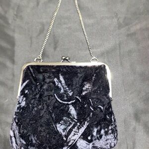 Elegant Black Velvet Women's Bag